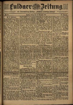 Ausgabe vom Freitag, den 29. November 1901.