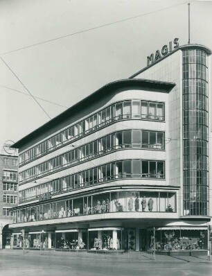 Geschäftshäuser Sachse & Heinzelmann, Stern und Knoop, Arbeitsamt, Kaufhaus Magis, Nordwestbank, Landeszentralbank, Wohnungsbauten, 1949-1952