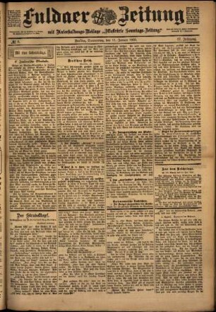 Ausgabe vom Donnerstag, den 11. Januar 1900.