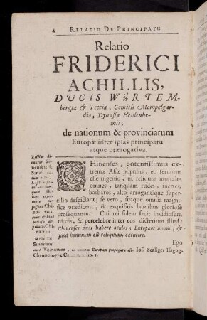 4-12, Relatio de principatu inter provincias Europae