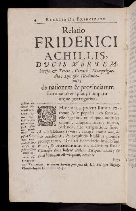 4-12, Relatio de principatu inter provincias Europae