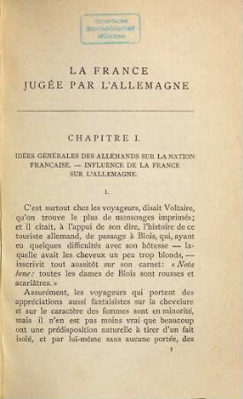 La France jugée par l'Allemagne