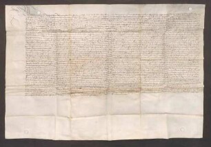 Schuldbrief des Bischofs Ludwig von Speyer gegenüber Kuno von Altdorf gen. von Kropsburg über 1600 Gulden zu 4 Prozent.