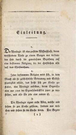 Kurze Darstellung des theologischen Studiums zum Behuf einleitender Vorlesungen