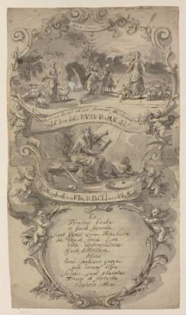 Entwurf eines Emblems zur biblischen Rahel-Erzählung