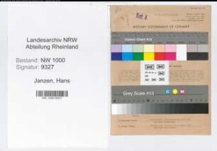 Entnazifizierung Hans Janzen, geb. 15.01.1897 (Verw.Inspektor)