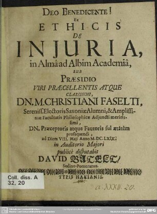 Ex ethicis de injuria
