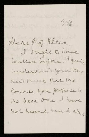 Nr. 12: Briefe von Arthur Cayley an Felix Klein, Cambridge, 10.5.1883
