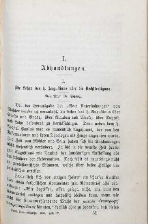 481-528 Die Lehre des h. Augustinus über die Rechtfertigung
