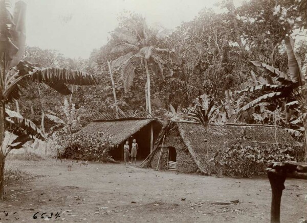 "Residential huts. Aoba."