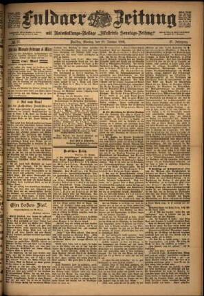 Ausgabe vom Montag, den 29. Januar 1900.