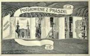 Ansichten aus der polnischen Stadt Praszka
