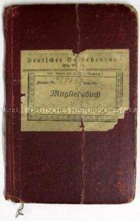 Mitgliedsbuch des Deutschen Verkehrsbundes