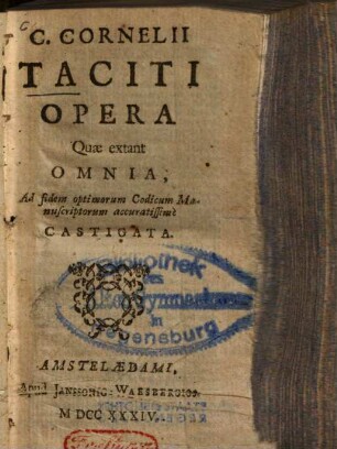 C. Cornelii Taciti opera, quae exstant omnia