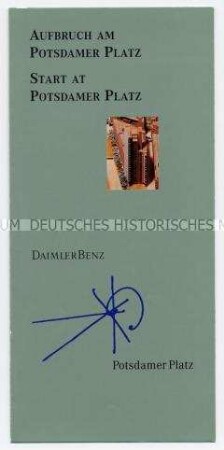 Informations- und Werbeprospekt zur Neugestaltung des Potsdamer Platzes (deutsch und englisch)