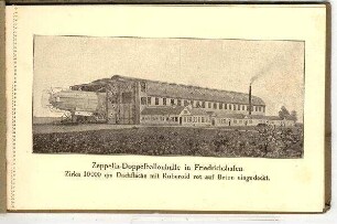 Illustrierte Postkarten, Serie Luftschiffhallen: o.Nr.: Zeppelin-Doppelballonhalle in Friedrichshafen