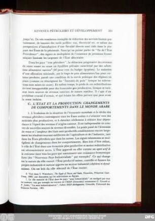 C. L'État Et La Production: Changements De Comportements Dans Le Monde Arabe