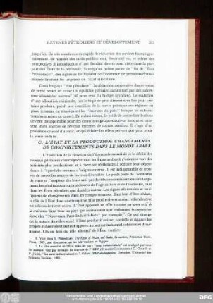 C. L'État Et La Production: Changements De Comportements Dans Le Monde Arabe