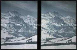 Ausflug zur Kleinen Scheidegg, Passhöhe zwischen Eiger und Lauberhorn im Berner Oberland