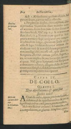 Caput IV. De Coelo.