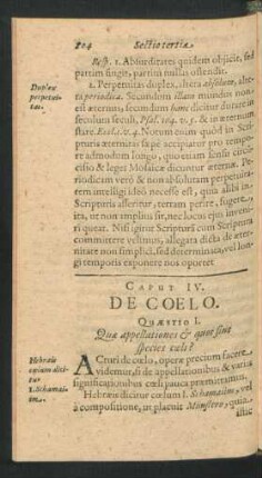 Caput IV. De Coelo.