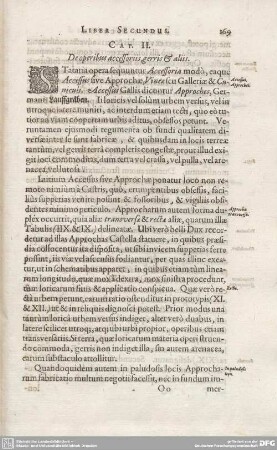 CAP. II. De operibus accessoriis, gerris & aliis.
