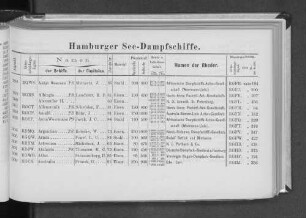 Hamburger See-Dampfschiffe.