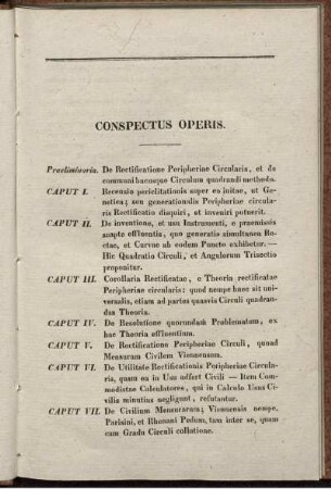 Conspectus Operis.
