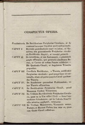 Conspectus Operis.