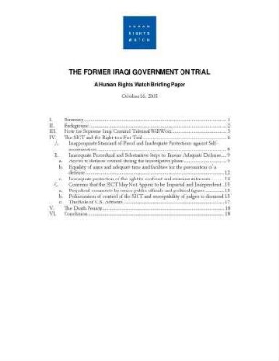 The former Iraqi government on trial