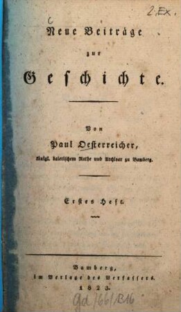 Geschichtliche Darstellung der vormaligen Reichsherrschaft Schlüsselfeld
