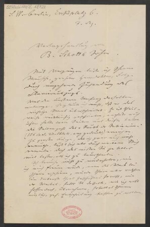 Brief an B. Schott's Söhne : 07.12.1880