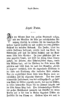Loyale Poeten