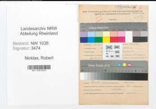 Entnazifizierung Robert Nicklas , geb. 14.05.1901 (Justizangestellter)
