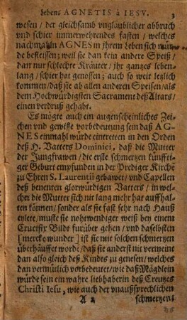 Das geistreiche Leben der wohl-ehrwürdigen Mutter Agnetis a Jesu, deß H. Prediger-Ordens ...