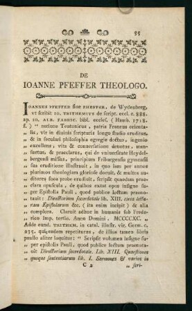 35-53, De Ioanne Pfeffer Theologo.