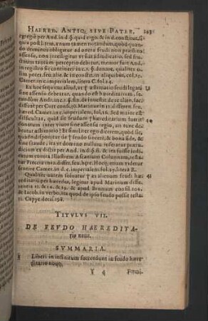 Titulus VII. Haereditario nouo.