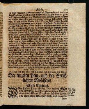 271-287, Der einzelen Pein, und der Verehlichten Wohlseyn