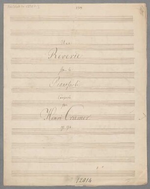 Une rêverie; A|b; pf; op. 94 - BSB Mus.Schott.Ha 12987-3