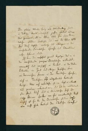 Zeugnis für Martin Haug vom 17. Juni 1854