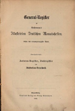 Westermanns illustrierte deutsche Monatshefte : ein Familienbuch für das gesamte geistige Leben der Gegenwart. [24, a]. 1869