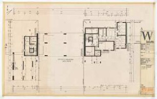 Wohnungsbau, Stadtsanierung Wedding Abschnitt II/VI, Demminerstraße, Ruppiner Straße, Berlin: Haus 1 und 2, Grundriss Keller Blattnummer 10, 1:100