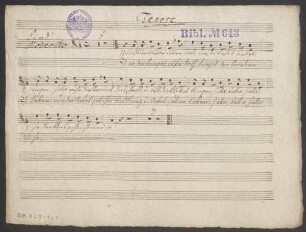 Wallensteins Lager. | Musik | von | Destouches. | Partitur. : [Titelbl. von 1] ; [Historisches Aufführungsmaterial der Bayerischen Staatsoper], 15. Einlage: Lied: "Laßt uns Brüder immerfort"