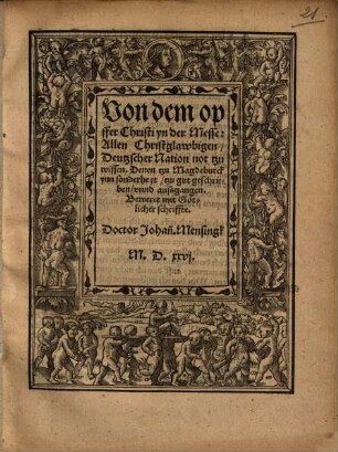 Von dem opffer Christi yn der Messe
