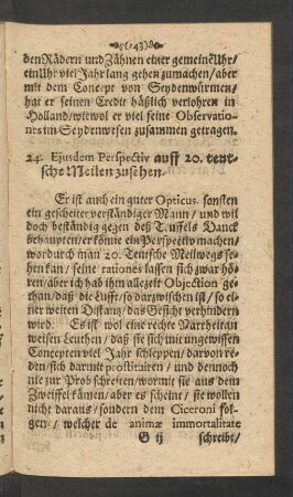 24. Eiusdem Perspectiv auff 20. teutsche Meilen zusehen.