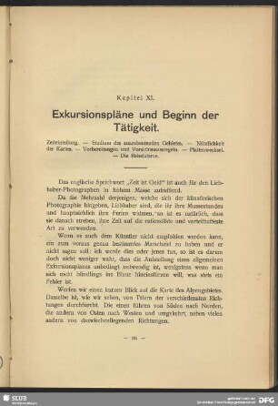 Exkursionspläne und Beginn der Tätigkeit