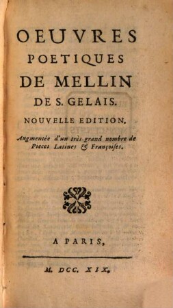 Oeuvres poëtiques