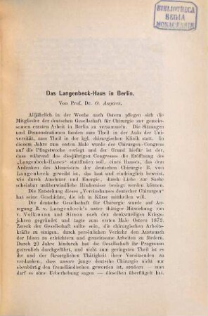 Kleine medizinische Abhandlungen : Separatabdrücke und den Münchener Medizin. Wochenschrift. 8