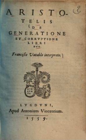 De generatione et corruptione : libri duo