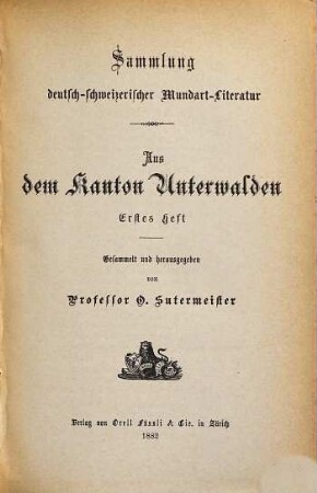 Schwizer-Dütsch : Sammlung deutsch-schweizerischer Mundart-Literatur, 6